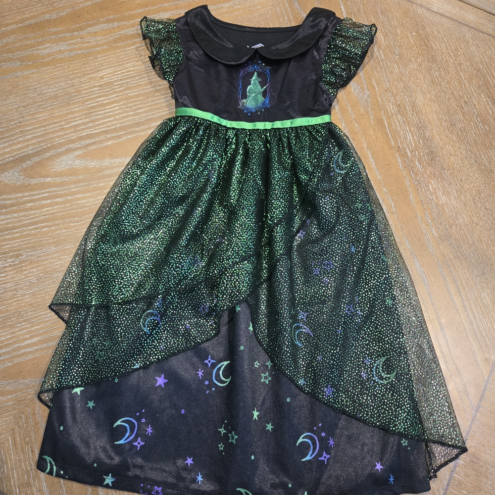 Sparkling Green and Black Kids Nightgown